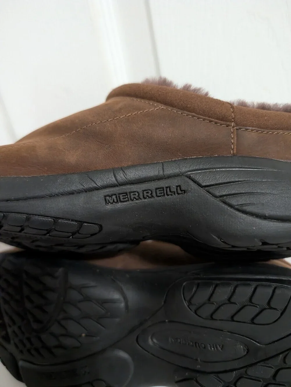 Merrell Men's Shoes Encore Chill 2 Faux Fur Lined Leather Moccasins Brown Size 8